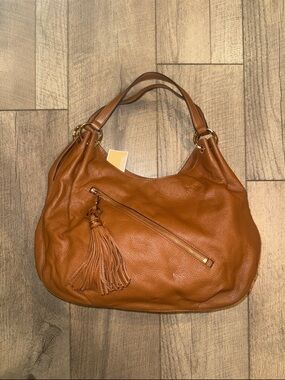 Michael Kors Pebbled Leather Boho Shoulder Bag